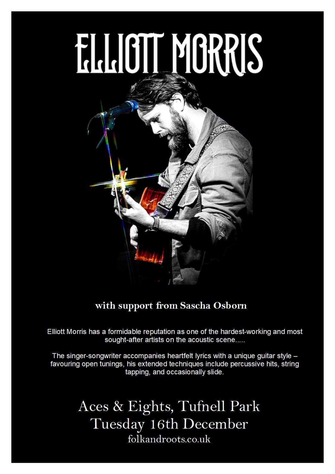 FolkAndRoots Present Elliott Morris with support from Sascha Osborn