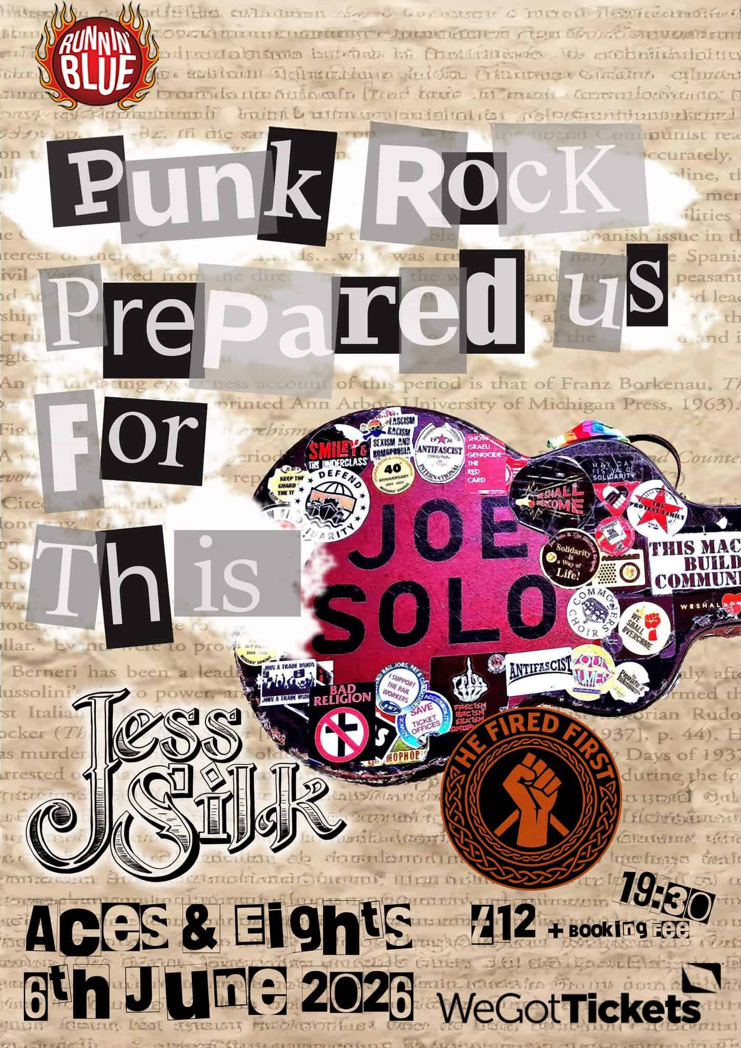 Runnin Blue Present Joe Solo + Support...