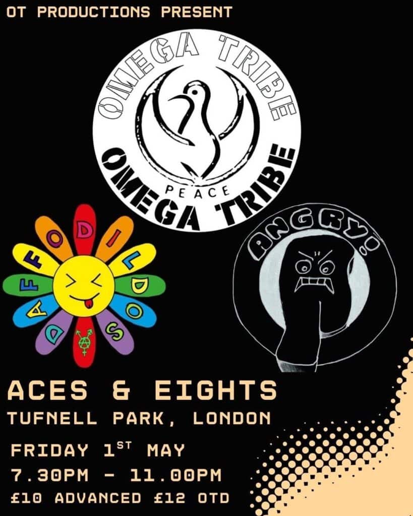 Omega Tribe + Daffodildoes + Angry - Aces and Eights Saloon Bar