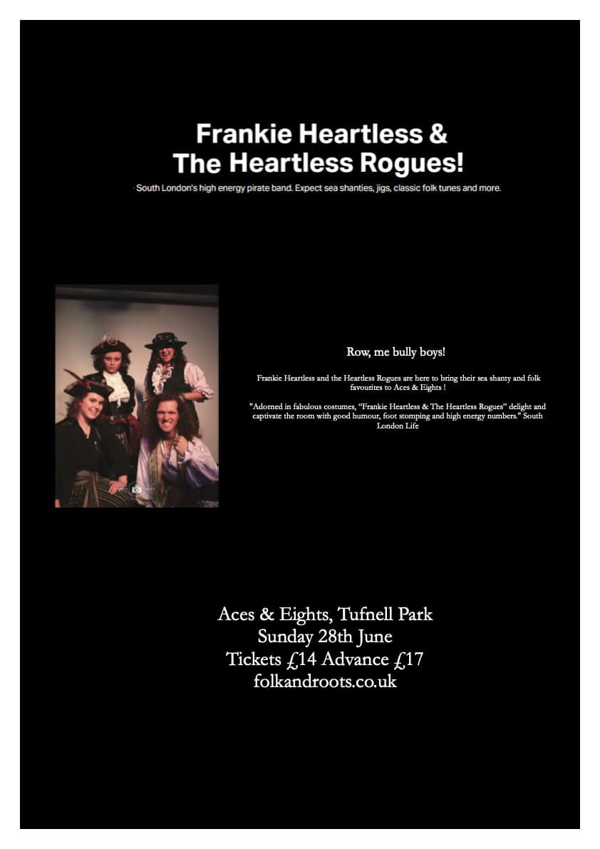FolkAndRoots Present Frankie Heartless and the Heartless Rogues