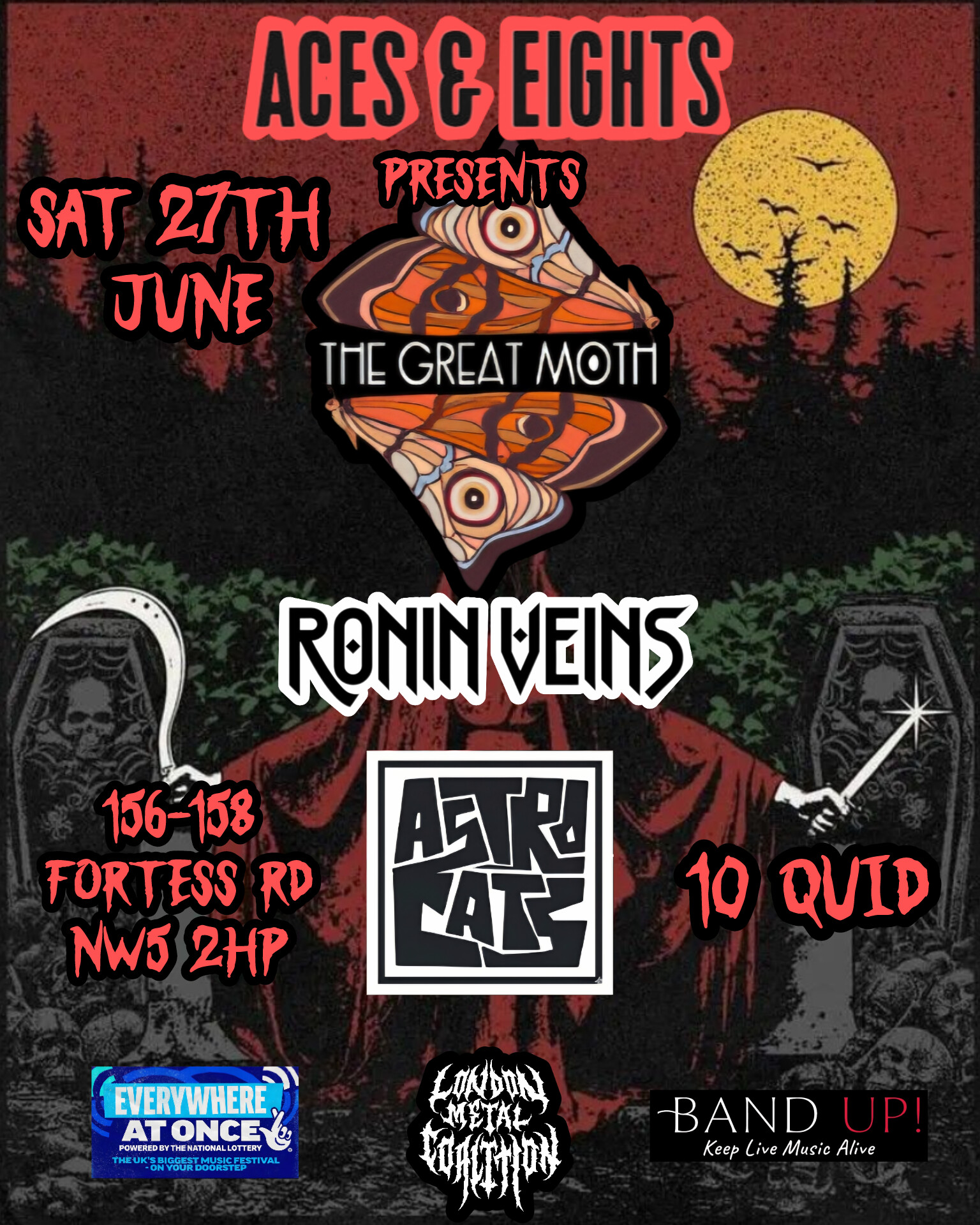 The Great Moth + Ronin Veins + Astro Cats