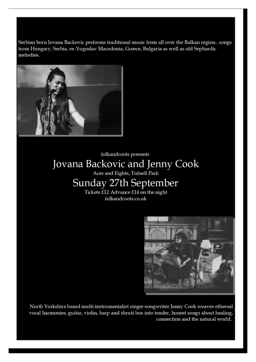 FolkAndRoots Present Jovana Backovic + Jenny Cook