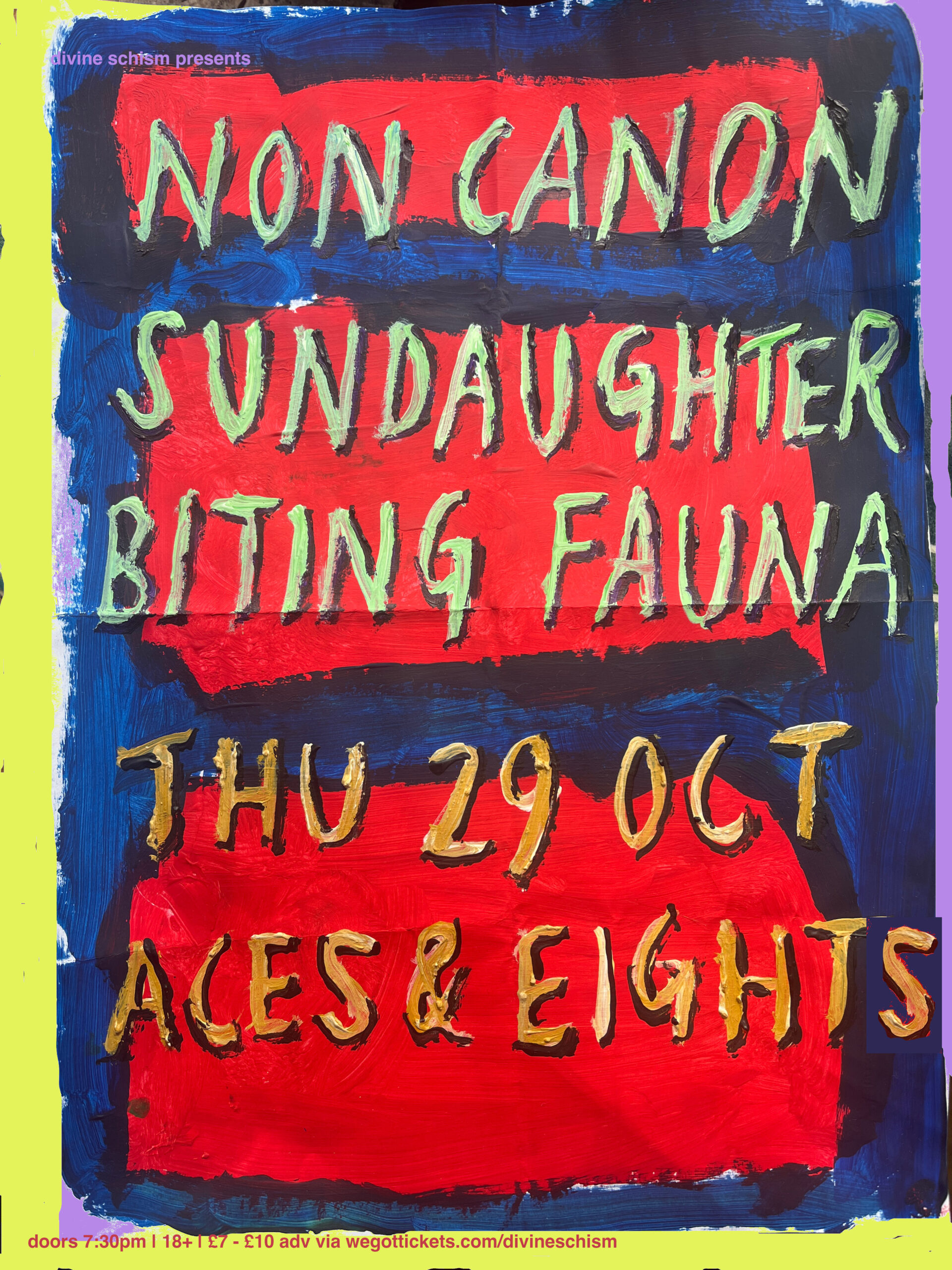 Divine Schism Presents Non Canon + Sundaughter + Biting Fauna